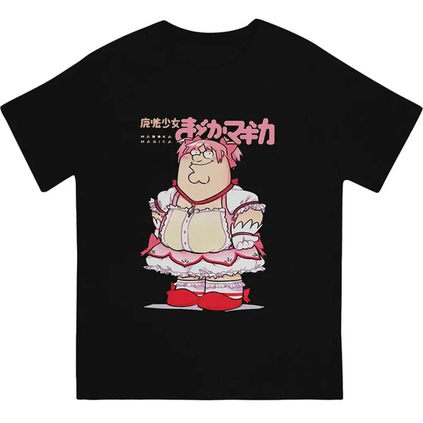 Funny Magical Girl Classic Men T Shirt Women Puella Magi Madoka Magica Anime Tops Tee Shirt Birthday Gifts Short Sleeve T-shirt