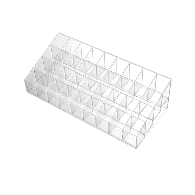 Clear 9-40 Grid Lipstick Stand Case Makeup Organizer Storage Box Lipstick Display Stand Holder Cosmetic Jewelry Organizer Box