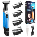 Kemei KM-1910 Waterproof Electric Shaver Eyebrow Trimmer USB Rechargeable Razor Men's Beard Trimmer Shaving Machine for Men