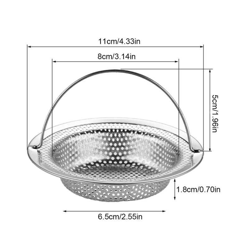 Sink Strainer With Handle Stainless Steel Sink Strainer Kitchen Sink Sink Strainer Clogging Protection Kitchen Drain Sink