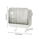 Simple Creative Soap Rack Vertical Dustproof Soap Dish With Lid Drain Soap Dish Bathroom New Nail Free Wall Hanging Soap Holder