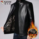 Winter new Haining leather leather jacket male middle-aged dad installed sheepskin casual big yards leather jacket coat padded