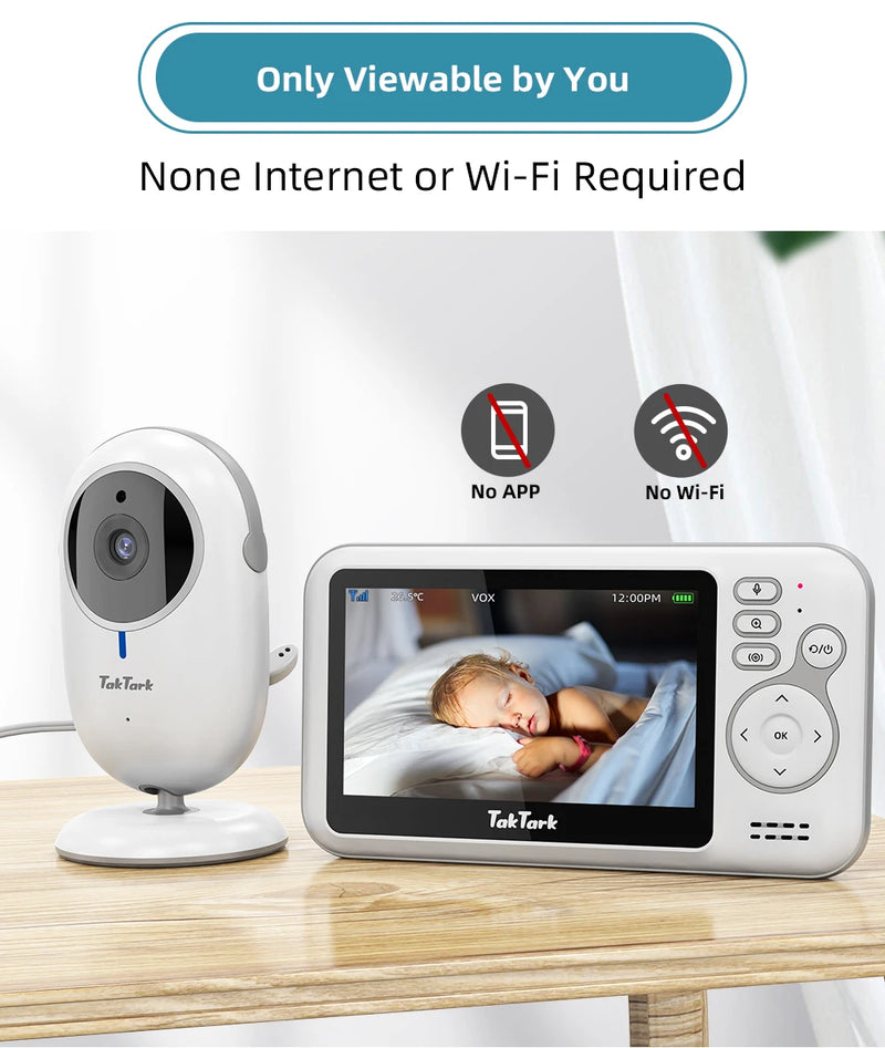 4.3 Inch Video Baby Monitor With Digital Zoom Surveillance Camera Auto Night Vision Two Way Intercom Babysitter Security Nanny