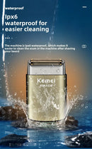 Kemei KM-1536 Men's Electric Shaver - Portable USB Rechargeable Trimmer,Waterproof Travel-Friendly with Reciprocating Razor Head