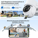 WiFi PTZ Camera Outdoor Wireless Solar IP Camera 4MP HD Built-in Battery Video Surveillance Camera Long Time Standby iCsee APP