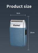 Kemei Mobile Electric Foil Shaver Mini Rechargeable Cordless Travel Razor Portable One Blade Wet and Dry Shaving Machine for Men