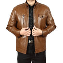 Leather Jacket Men Coats 2024 Brand High Quality PU Outerwear Men Business Winter Faux Fur Male Jacket Fleece