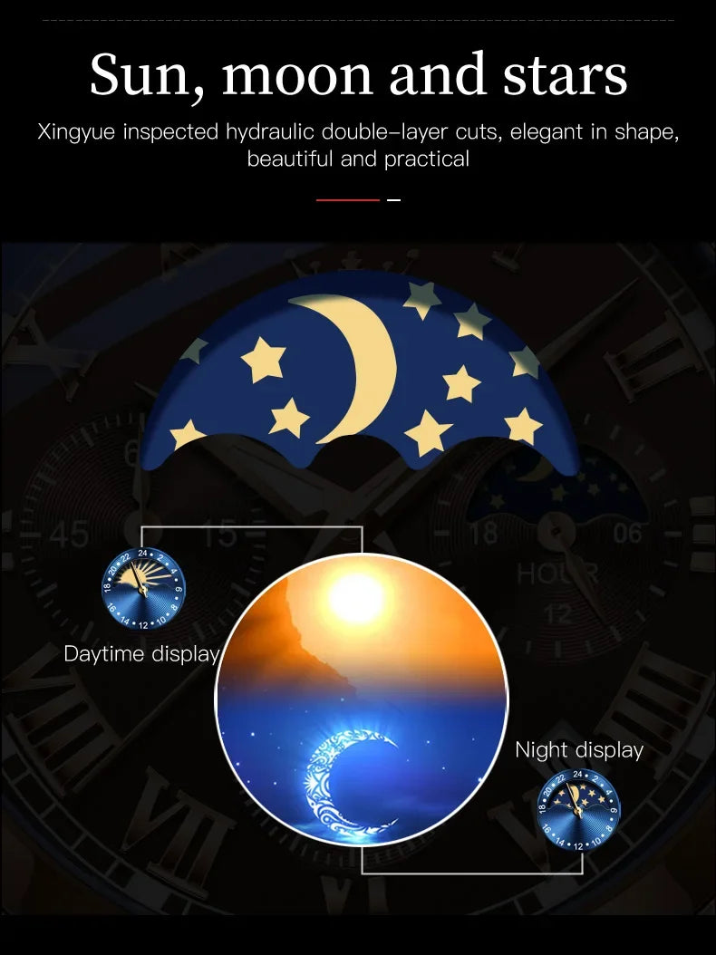 OLEVS 2871 Multifunctional Men's Watches Stainless steel Luminous Waterproof Luxury Men Wristwatch Business Watch Man