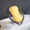 Bathroom Soap Holder Leaf Shape Dish Soap Kitchen Sponge Soap Box Storage Non-slip Drain Soap Case Container Bathroom accessorie