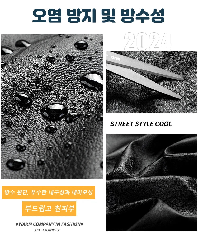 Winter new Haining leather leather jacket male middle-aged dad installed sheepskin casual big yards leather jacket coat padded