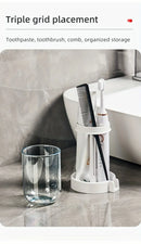 Suporte para escova de dentes com tampa de poeira,