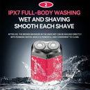 Kemei KM-T15 Portable Dual-Ring Floating Electric Shaver, Fully Washable, USB Rechargeable, Men's Beard Trimmer.