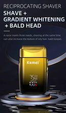 Kemei TX10 Electric Shaver Hair Rechargeable Facial & Beard Foil Razor For Men Bald Head Shaving For Men Machine Barber