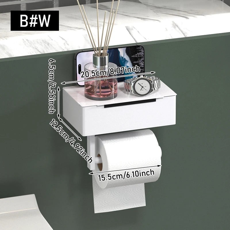 Tissue holder, non perforated toilet paper holder, bathroom privacy tissue box, roll paper holder, wet wipe box