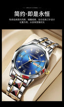 High-grade waterproof luminous new men's watch steel belt quartz watch live burst male wristwatch men watch