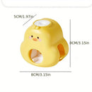 Cute Yellow Duck Automatic Toothpaste Dispenser with Built-In Toothbrush Holder - Wall Mounted, Easy Squeeze Bathroom Accessory