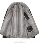 Leather Jacket Men Coats 2024 Brand High Quality PU Outerwear Men Business Winter Faux Fur Male Jacket Fleece