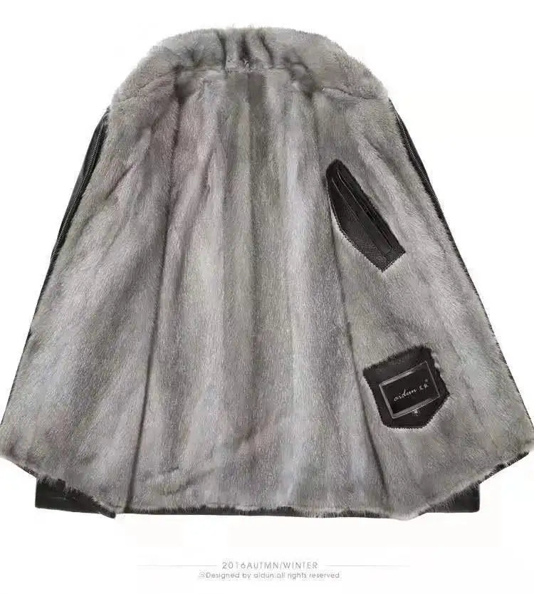 Leather Jacket Men Coats 2024 Brand High Quality PU Outerwear Men Business Winter Faux Fur Male Jacket Fleece