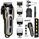 Kemei Professional Hair Clipper Electric Barber Clipper USB Rechargeable Hair Trimmer for Men  LCD Display Haircut Set KM-PG1990