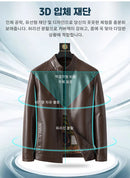 Winter new Haining leather leather jacket male middle-aged dad installed sheepskin casual big yards leather jacket coat padded