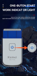 Kemei T100 Portable Travel Shaving Machine Men Beard Trimmer Mini Electric Shaver Rechargeable Foil Reciprocating Safety Razor