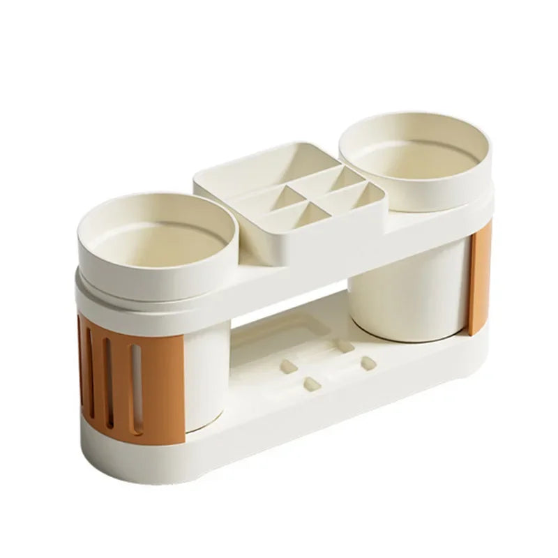 New Bathroom Toothbrush Toothpaste Shelf Simple Advanced All-in-one Toothbrush Mouthwash Cup Bathroom Wash Set Cup Holder