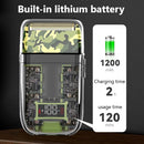 kemei km-TX7 Waterproof LCD Digital Display Razor USB Charging Camouflage Transparent Body Electric Shaver For Man