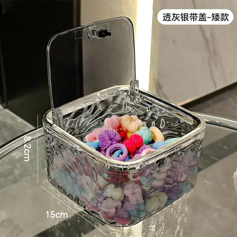 Storage Box Organizer Boxes Bathroom Accessories Jewelry Makeup Stationery For Home Desktop Hair Clip, Hair Loop Organization