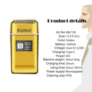 Kemei TX8 All-metal Electric Shaver Men Electric Razor Rechargeable Beard Shaver Floating Hair Trimmer Shaving Machine 8000RPM