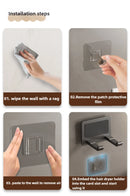 Suporte de secador de cabelo de parede compatível com organizador de metal com almofada antiderrapante, organizador de acessórios para prateleiras de banheiro de quarto