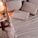 Queen Sheet Set 4 Pieces Cotton Percal 400 Yarn Soft Touch With Elastic