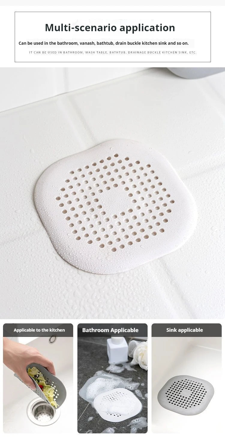 Esgoto com ventosa, tapete de drenagem de piso, cozinha, banheiro, filtro de cabelo antientupimento