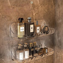 Bathroom Toiletries Shelf Perforation-free Wall-mounted Skin Care Products Wall Toiletry Table Transparent Storage Box