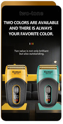 Kemei KM-T370 Shaving Machine Men Beard Trimmer Professional Waterproof Electric Foil Shaver Barber 3 Blades USB Charging Razor