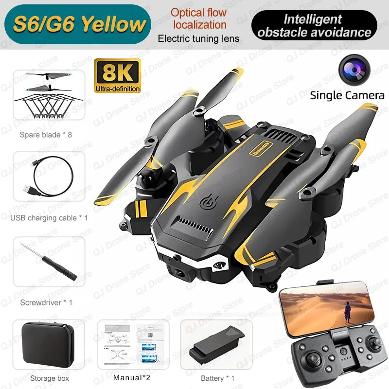 5000M New G6 Professional Foldable Quadcopter Aerial Drone S6 HD Camera GPS RC Helicopter FPV WIFI Obstacle Avoidance Toy Gifts