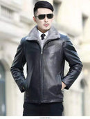 Leather Jacket Men Coats 2024 Brand High Quality PU Outerwear Men Business Winter Faux Fur Male Jacket Fleece