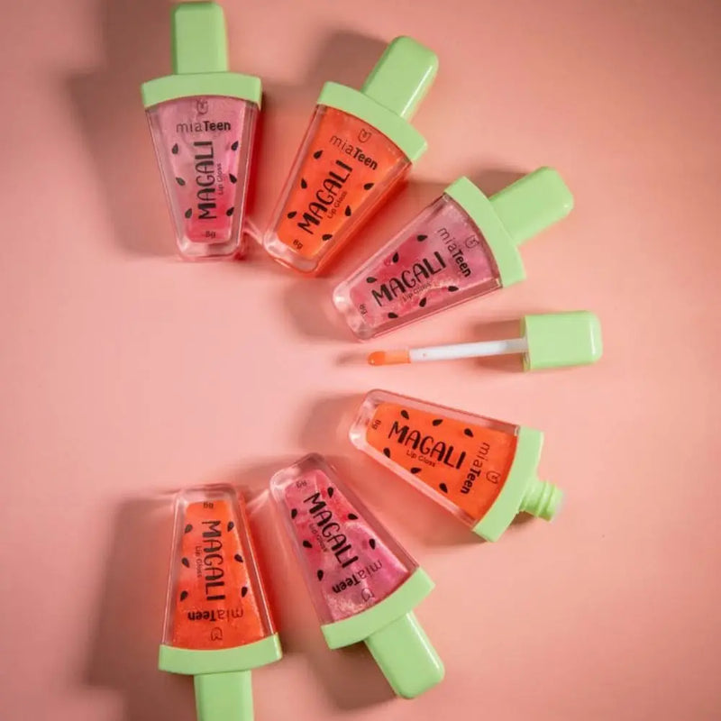 Kit c/ 2 Lip Gloss Moisturizing Lip Magali Smell Watermelon Mia Make