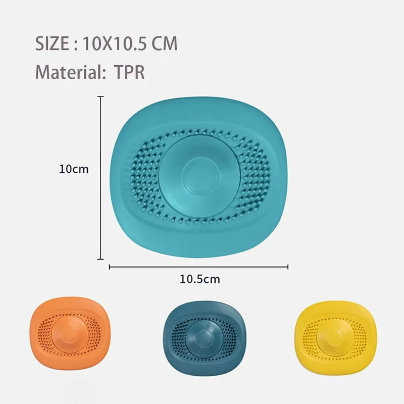 Silicone Anti-blocking Bathtub Stopper for Bathroom Floor Drain Shower Sink Kitchen Household Strainer Tools