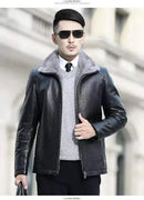Leather Jacket Men Coats 2024 Brand High Quality PU Outerwear Men Business Winter Faux Fur Male Jacket Fleece