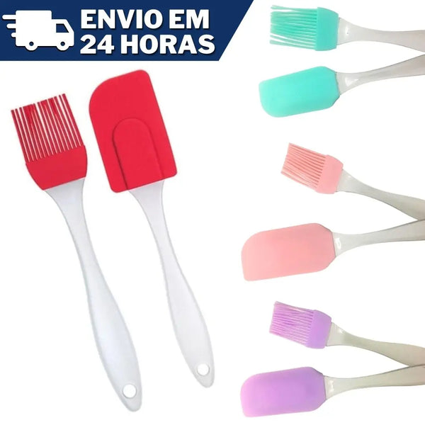Mini Spatula and Silicone Brush Kitchen Non-stick Pan