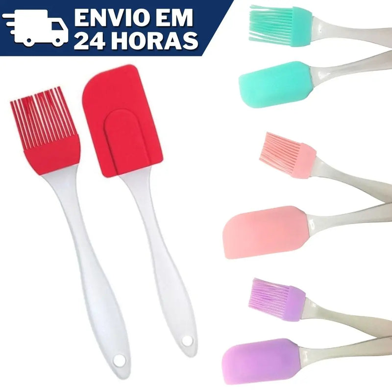 Mini Spatula and Silicone Brush Kitchen Non-stick Pan