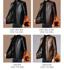 Winter new Haining leather leather jacket male middle-aged dad installed sheepskin casual big yards leather jacket coat padded