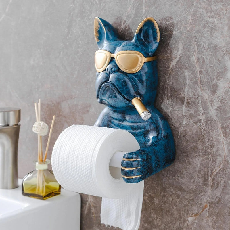 Sleek Dog Sculpture Paper Towel Holder for Modern Home Decor
