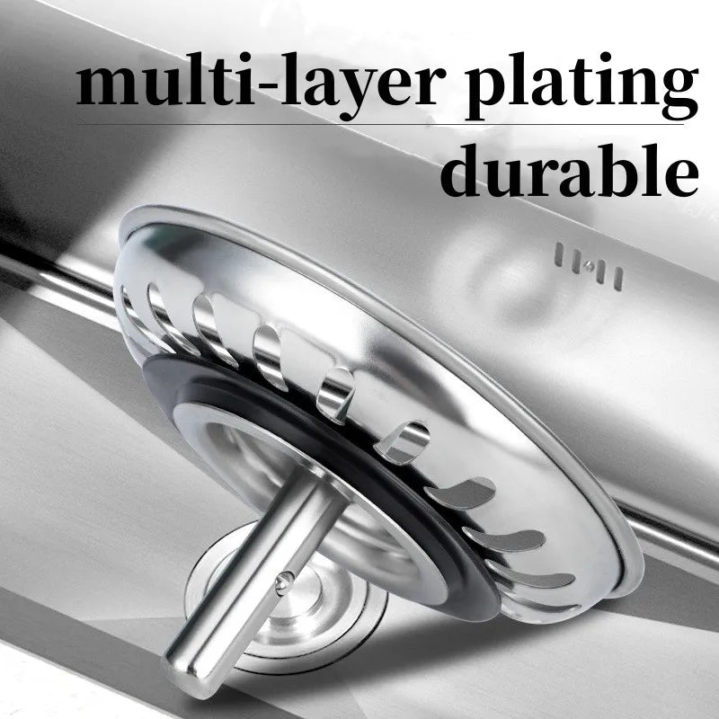 Kitchen Sink Sewer Strainer Basin Drain Stopper Stainless Steel Sink Waste Plug Filter Anti-clog Floor Drain Kitchen Accessories