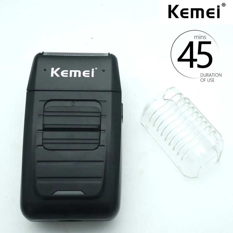 Kemei Rechargeable Cordless Shaver for Men Twin Blade Reciprocating Beard Razor Face Care Multifunction Strong Trimmer KM-1102