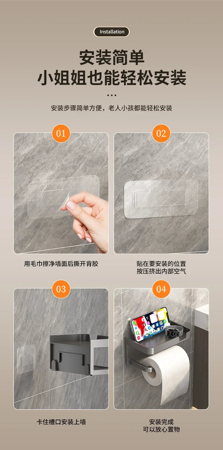 Suporte para papel higiênico Suporte de parede para banheiro