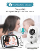 TakTark 3.2 Inch Wireless Video Baby Monitor With Lullabies Auto Night Vision Two Way Intercom Temperature Monitoring Babysitter