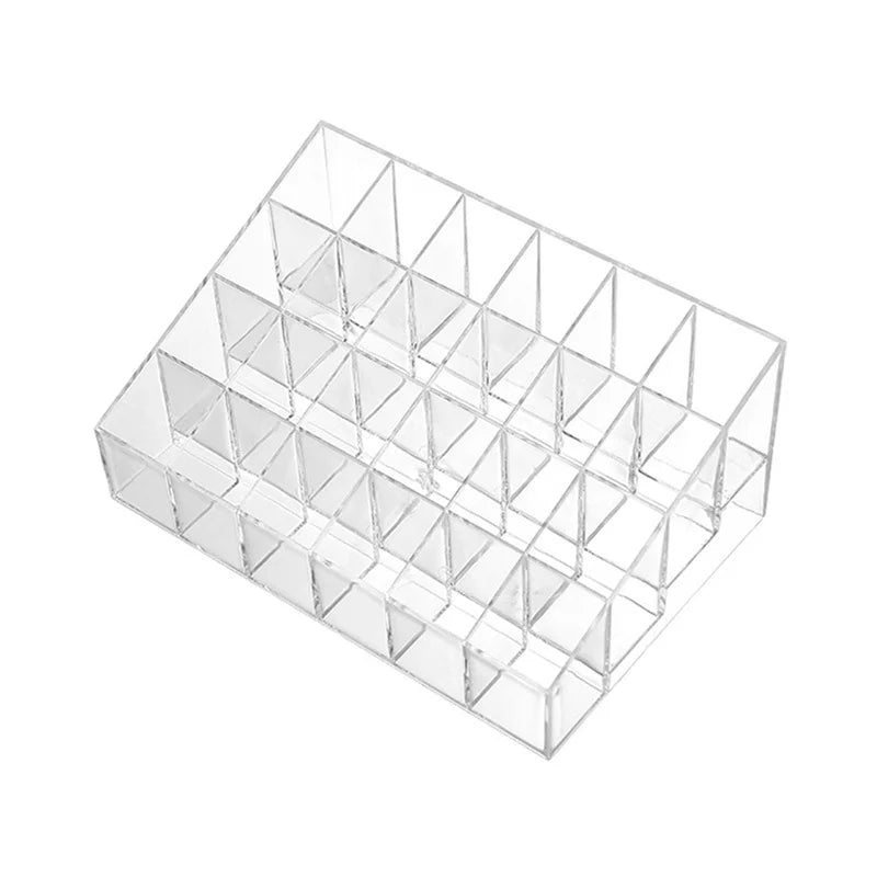 Clear 9-40 Grid Lipstick Stand Case Makeup Organizer Storage Box Lipstick Display Stand Holder Cosmetic Jewelry Organizer Box