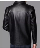 Winter new Haining leather leather jacket male middle-aged dad installed sheepskin casual big yards leather jacket coat padded