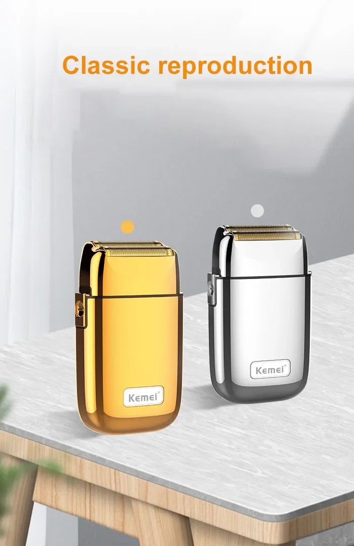 Kemei Tx1 Full Metal Electric Shaver for Men Hair Beard Electric Razor Bald Head Shaving Machine Finishing Fades Rechargeable